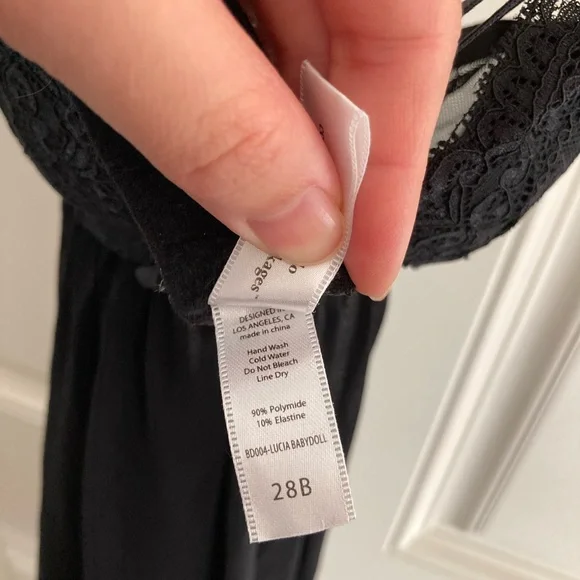 NWOT The Little Bra Company black lace babydoll 28B - Picture 4 of 7